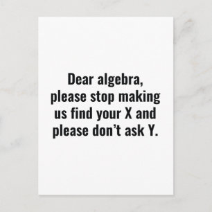 Liebe Algebra Postkarte