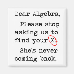 Liebe Algebra stoppt bitte, uns zu fragen, um Ihr Magnet