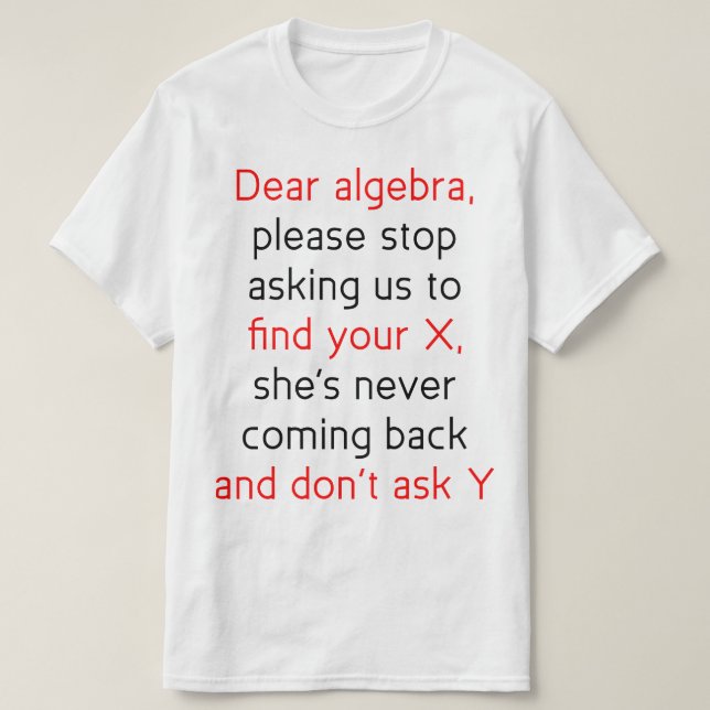 Liebe Algebra T-Shirt (Design vorne)