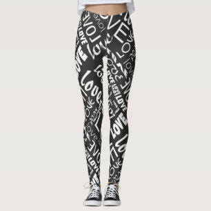 Liebe Alive Black and White Gallery Leggings