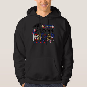 Liebe Alle American Teacher Life American Flag 4. Hoodie