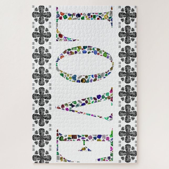 Liebe Alle Edelsteine Alle Farben Puzzle (Vertikal)