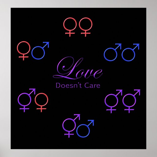 Liebe Alle LGBT Unity Geschlechtergleichstellung A Poster (Vorne)