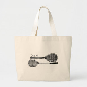 "Liebe alle" Tennis-Taschen-Tasche Jumbo Stoffbeutel
