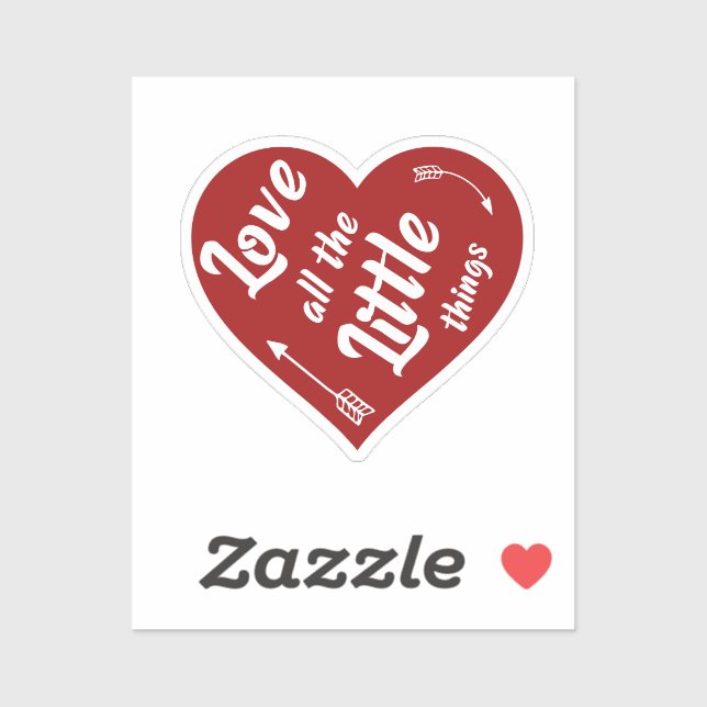 Liebe aller kleinen Dinge, die Design Aufkleber (Blatt)
