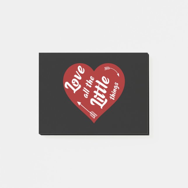 Liebe aller kleinen Dinge, die Design Post-it Klebezettel (Vorderseite)