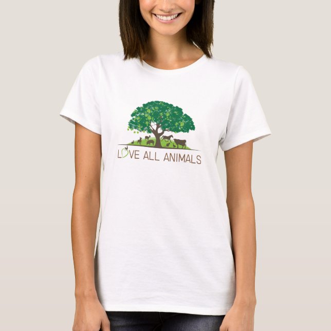 Liebe aller Tiere T-Shirt (Vorderseite)