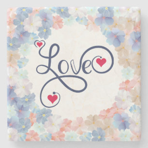 Liebe als Blume Steinuntersetzer