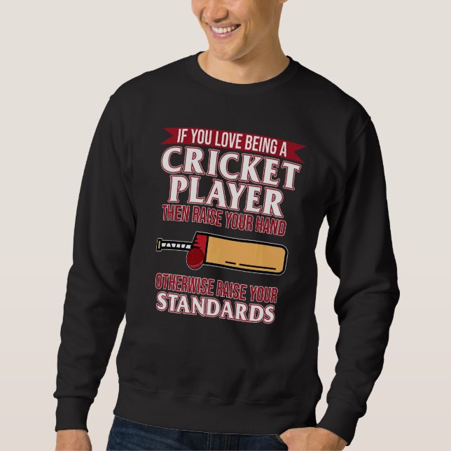 Liebe als Cricket Player Sportteam Trainergrafik Sweatshirt (Vorderseite)
