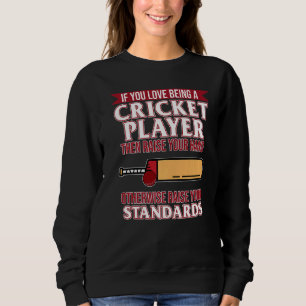 Liebe als Cricket Player Sportteam Trainergrafik Sweatshirt