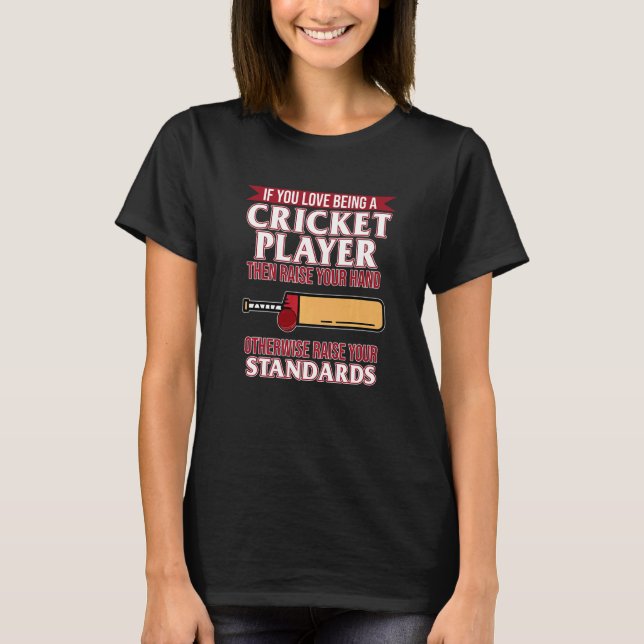 Liebe als Cricket Player Sportteam Trainergrafik T-Shirt (Vorderseite)