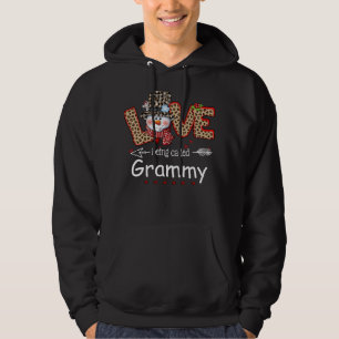 Liebe als Grammy Snowman Weihnachtsleopard Hoodie