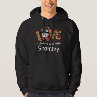 Liebe als Grammy Snowman Weihnachtsleopard Hoodie