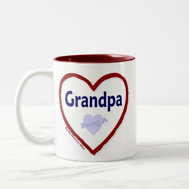 Liebe als Großvater Zweifarbige Tasse (Links)