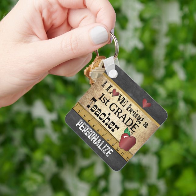 Liebe als Lehrer der 1. Klasse Schlüsselanhänger (Hand)