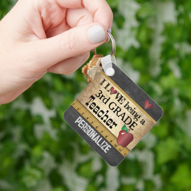 Liebe als Lehrer der dritten Klasse Schlüsselanhänger (Hand)