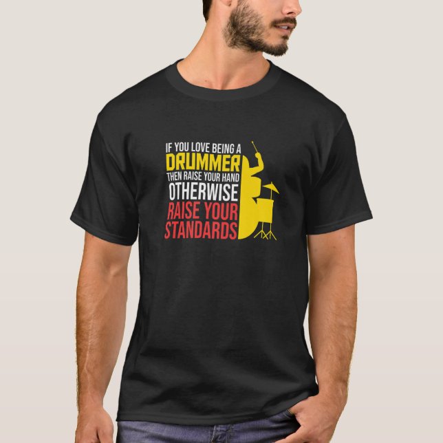 Liebe als Trommler Drums Player Drumming Graphen T-Shirt (Vorderseite)