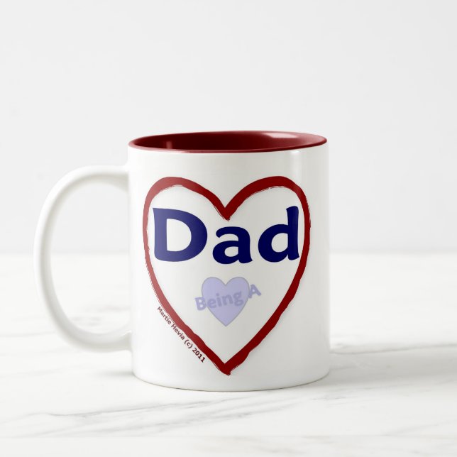 Liebe als Vater Zweifarbige Tasse (Links)