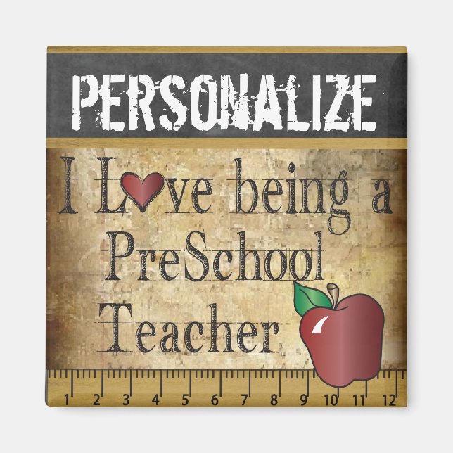 Liebe als Vorschullehrer Magnet (Vorne)