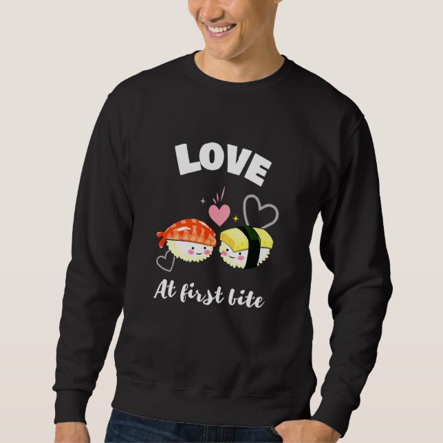 Liebe am Anfang - Maki Sushi Design Sweatshirt (Vorderseite)