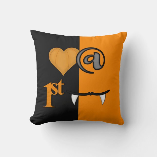 Liebe am ersten Biss Halloween Kissen (Vorderseite)