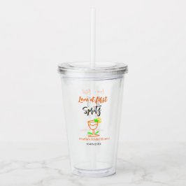 Liebe am ersten Spritz Orange Black Brautparty GL Acryltrinkbecher