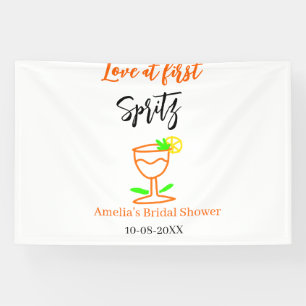 Liebe am ersten Spritz Orange Black Brautparty GL Banner