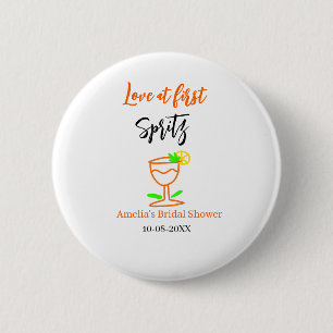 Liebe am ersten Spritz Orange Black Brautparty GL Button