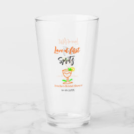Liebe am ersten Spritz Orange Black Brautparty GL Glas