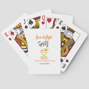 Liebe am ersten Spritz Orange Black Brautparty GL Spielkarten