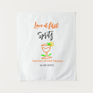 Liebe am ersten Spritz Orange Black Brautparty GL Wandteppich