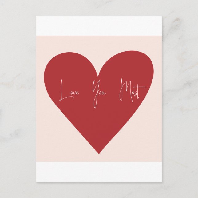 Liebe am meisten postkarte (Vorderseite)