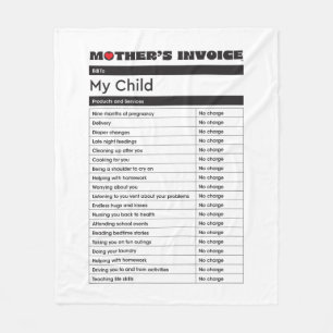 Liebe am Muttertag - Deckblatt - Geschenk für Mama Fleecedecke