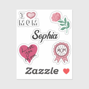 Liebe am Muttertag Mama Pack Aufkleber