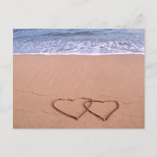Liebe am Strand Postkarte (Vorderseite)