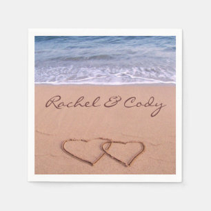 Liebe am Strand Serviette