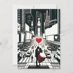 Liebe am Times Square - Das Herz von New York City Feiertagskarte