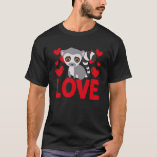 Liebe am Valentinstag Lemur Tierfrauen T-Shirt