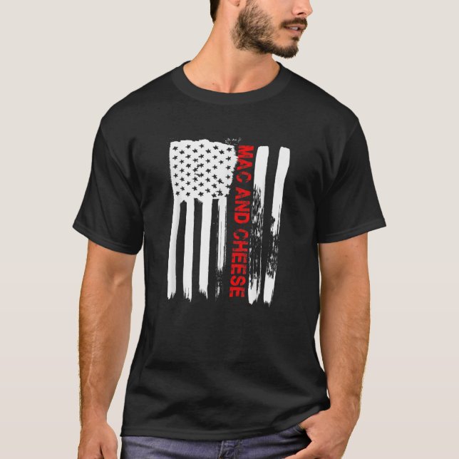 Liebe America Mac und Chef Funny USA Flag Geschenk T-Shirt (Vorderseite)