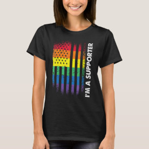 Liebe American Flag Rainbow Supporter Gay Lgbt Pri T-Shirt