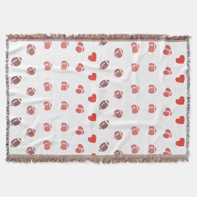 Liebe American Football - Gridiron Fans Herz Decke (Vorderseite)