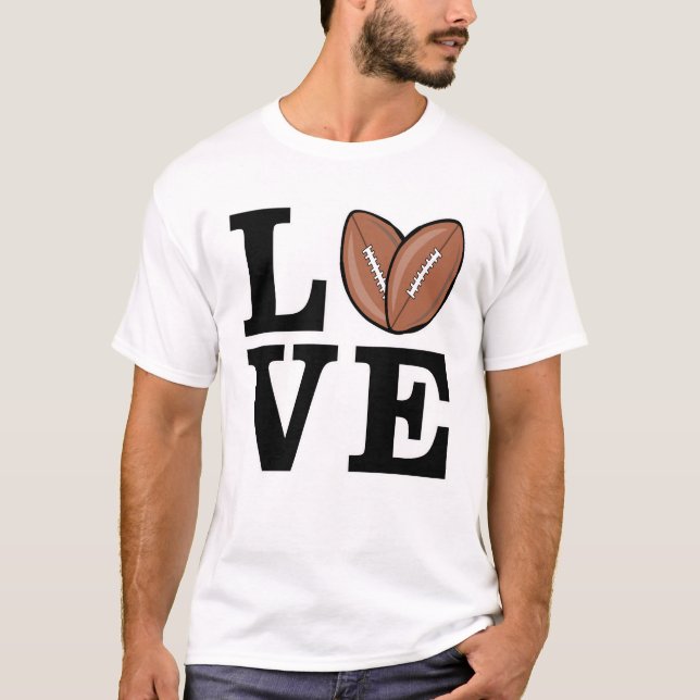 Liebe American Football T-Shirt (Vorderseite)