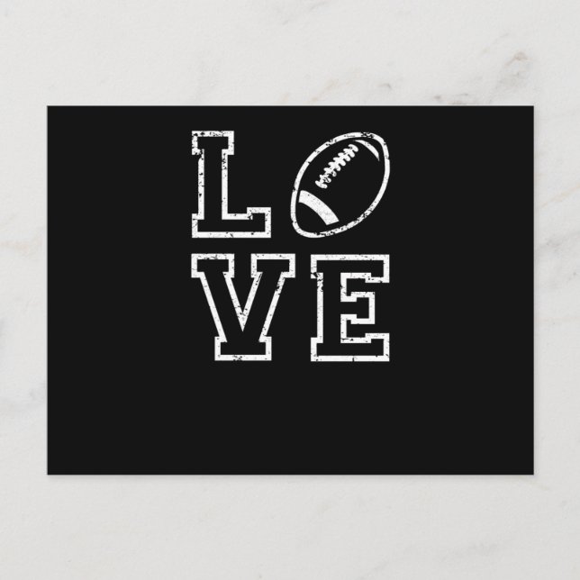 Liebe American Football Valentine's Day Gift Postkarte (Vorderseite)