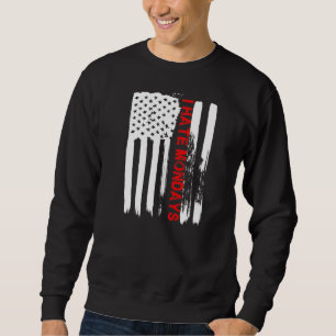 Liebe Amerika ich Hasse Montag T Shirt Funny US Fl