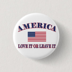 Liebe Amerika oder verlasse es Button