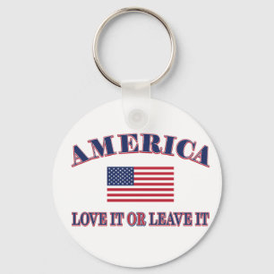 Liebe Amerika oder verlasse es Schlüsselanhänger