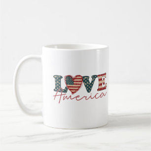 Liebe Amerika Patriotischer Becher Kaffeetasse
