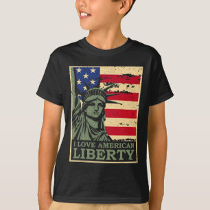 Liebe Amerikanische Freiheit 4. Juli Unabhängigkei T-Shirt
