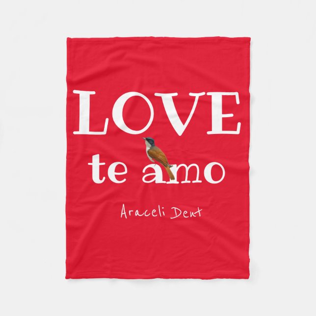LIEBE Amo Fleecedecke (Vorderseite)