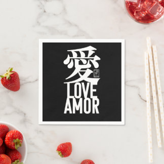 Liebe. Amor. 愛. Serviette